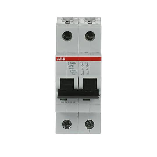 S 202 M-C 20 2x20A 10kA C eğrisi W Otomatik Sigorta ABB - 1