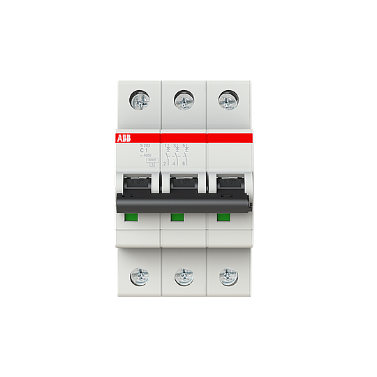 S 203-C 1 3x1A 6kA C eğrisi W Otomatik Sigorta ABB
