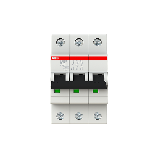 S 203 M-B 25 3x25A 10kA B eğrisi W Otomatik Sigorta ABB - 1