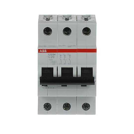 S 203 M-C 20 3x20A 10kA C eğrisi W Otomatik Sigorta ABB - 1