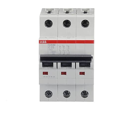 S 203 M-C 25 3x25A 10kA C eğrisi W Otomatik Sigorta ABB