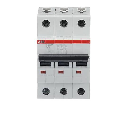 S 203 M-C 6 3x6A 10kA C eğrisi W Otomatik Sigorta ABB