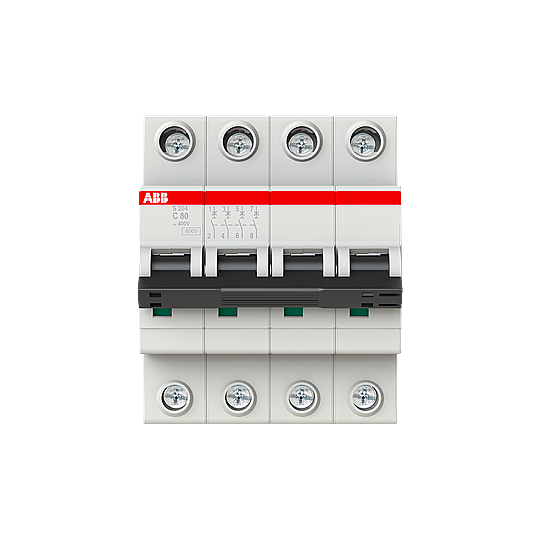 S 204-C 80 4x80A 6kA C eğrisi W Otomatik Sigorta ABB - 1