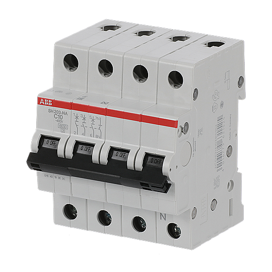 SH 203-C 10 NA 4x10A 6kA C eğrisi W Otomatik Sigorta ABB - 2