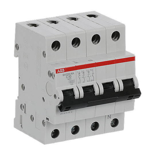 SH 203-C 10 NA 4x10A 6kA C eğrisi W Otomatik Sigorta ABB - 3