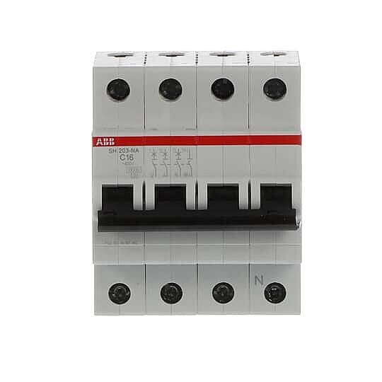 SH 203-C 16 NA 4x16A 6kA C eğrisi W Otomatik Sigorta ABB