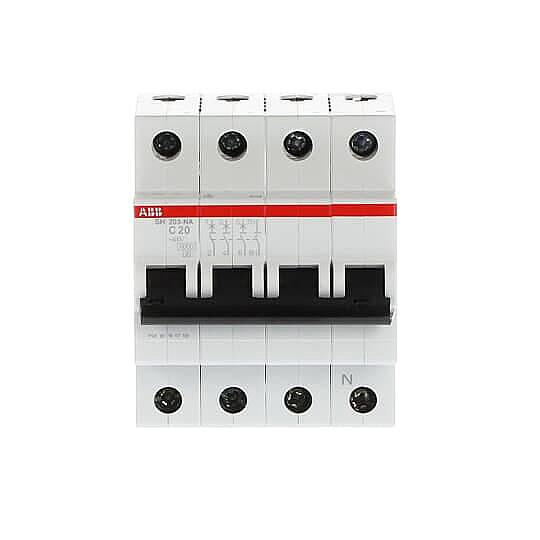 SH 203-C 20 NA 4x20A 6kA C eğrisi W Otomatik Sigorta ABB - 1