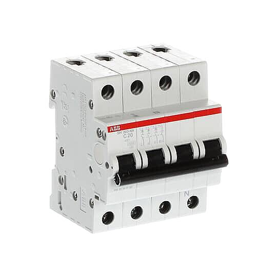 SH 203-C 20 NA 4x20A 6kA C eğrisi W Otomatik Sigorta ABB - 3