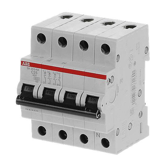 SH 203-C 25 NA 4x25A 6kA C eğrisi W Otomatik Sigorta ABB - 2