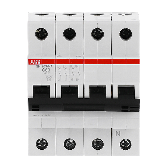 SH 203-C 63 NA 4x63A 6kA C eğrisi W Otomatik Sigorta ABB