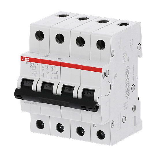 SH 203-C 63 NA 4x63A 6kA C eğrisi W Otomatik Sigorta ABB - 2