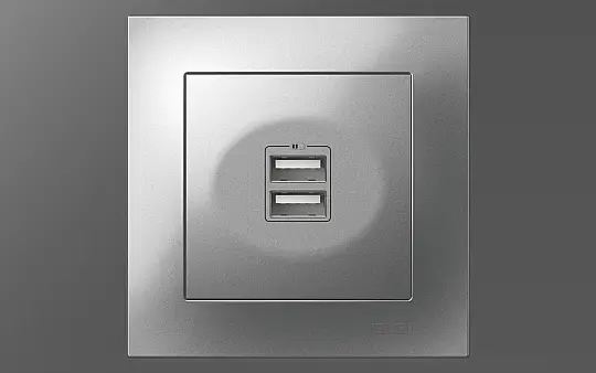 SİLVERLİNE FÜME USB ŞARJ PRİZ 5V 2,1A ÇİFTLİ El-Bi