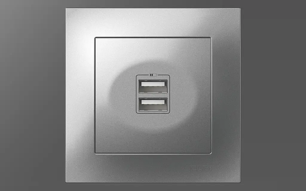 SİLVERLİNE FÜME USB ŞARJ PRİZ 5V 2,1A ÇİFTLİ El-Bi - 1