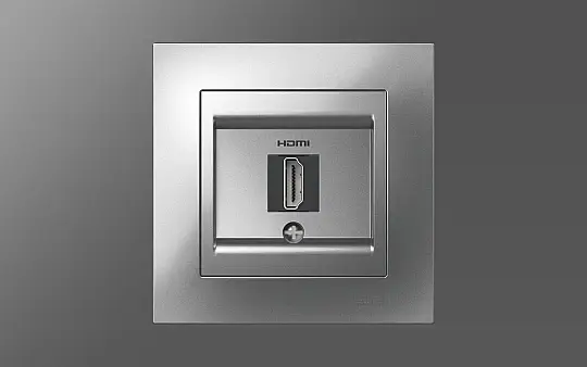 SİLVERLİNE Metalik Gri HDMI PRİZ El-Bi