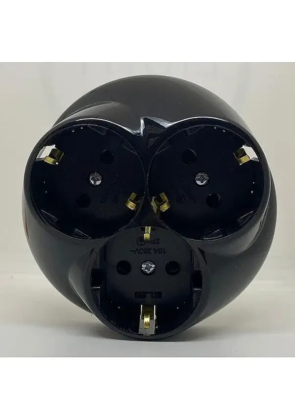 ZENA VANTABLACK SIVAALTI 3LÜ TOPRAKLI PRİZ El-Bi - 1